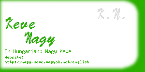 keve nagy business card